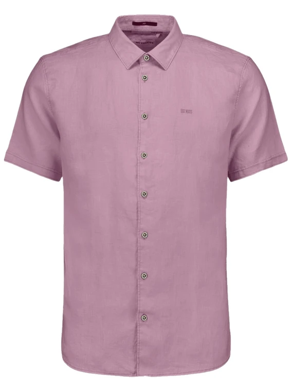 No Excess Shirt Short Sleeve Solid With Linen 27480321SN
