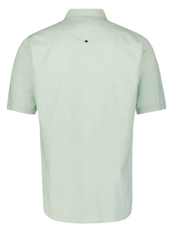No Excess Shirt Short Sleeve Solid With Linen 27480321SN