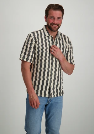 No Excess Shirt Short Sleeve Zig Zag Jacquard 28490488