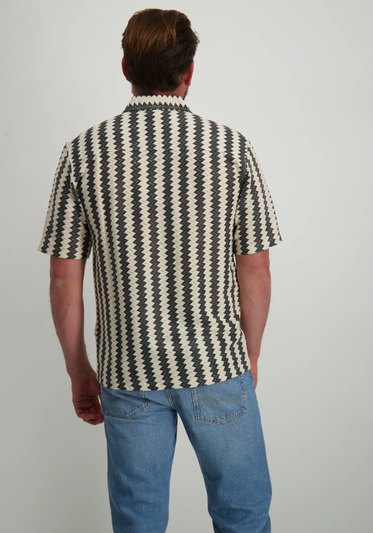 No Excess Shirt Short Sleeve Zig Zag Jacquard 28490488