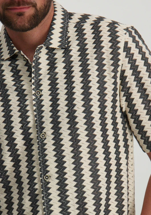 No Excess Shirt Short Sleeve Zig Zag Jacquard 28490488