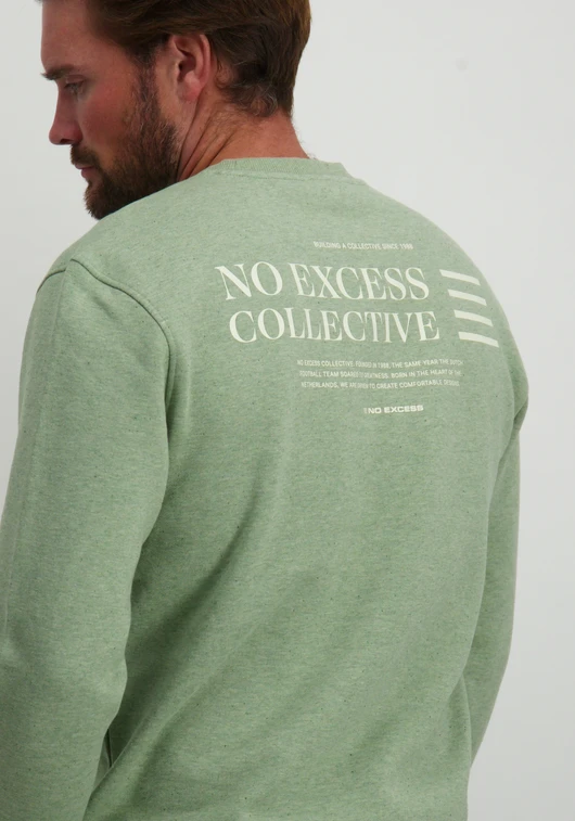 No Excess Sweater Crewneck Melange 25100811