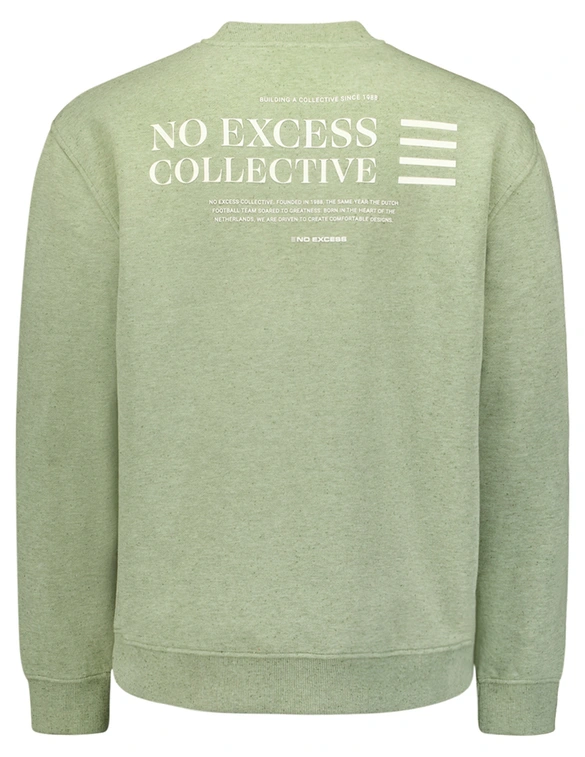 No Excess Sweater Crewneck Melange 25100811
