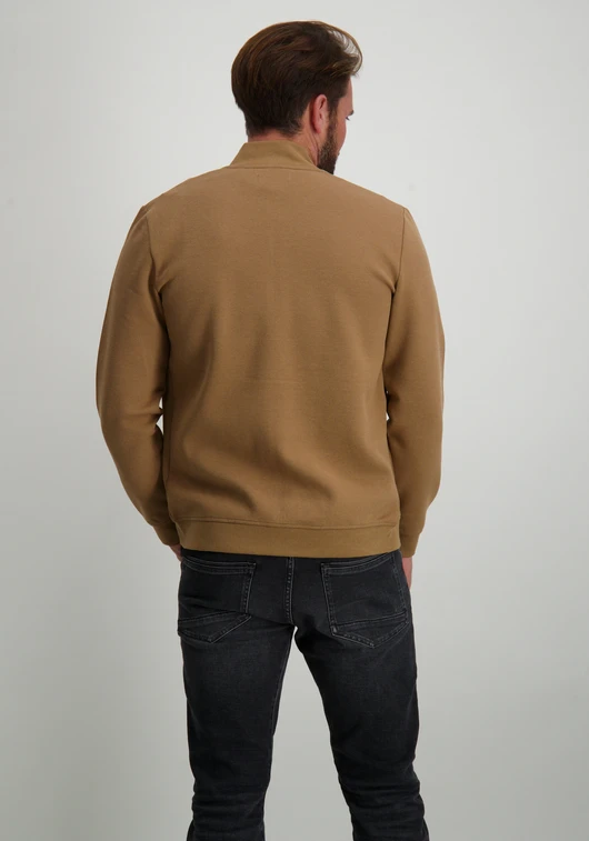 No Excess Sweater Full Zipper Pique Bomber 25100806SN