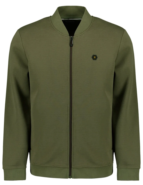 No Excess Sweater Full Zipper Pique Bomber N1006