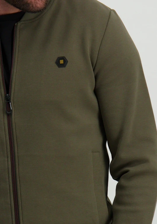 No Excess Sweater Full Zipper Pique Bomber N1006