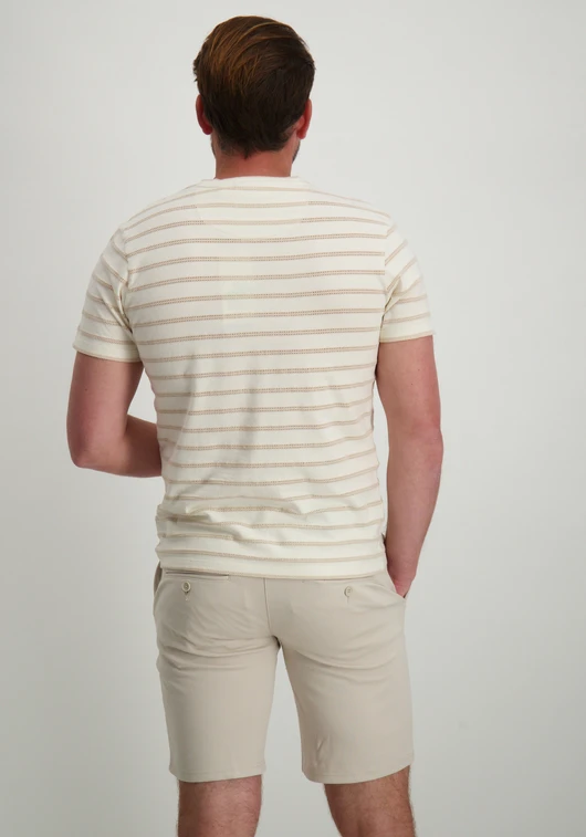 No Excess T-Shirt Crewneck Jacquard Stripes 27350304