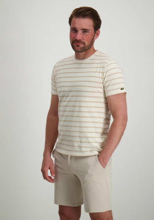 No Excess T-Shirt Crewneck Jacquard Stripes 27350304