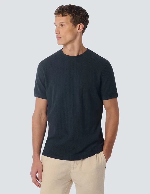 No Excess T-Shirt Crewneck Solid Jacquard 23320300SN