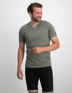 No Excess T-Shirt V-Neck 2 Coloured Stripes G 19350320