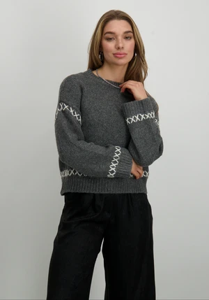 Only ONLAMANDA LIFE LS O-NECK DETAIL CC 15330089