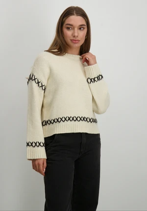 Only ONLAMANDA LIFE LS O-NECK DETAIL CC 15330089