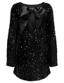 Only ONLANIKA SEQUINS LS BOW DRESS WVN 15339408