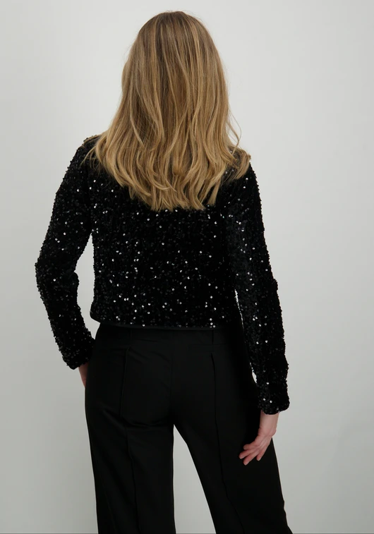 Only ONLANIKA SEQUINS LS BOW TOP WVN 15339412