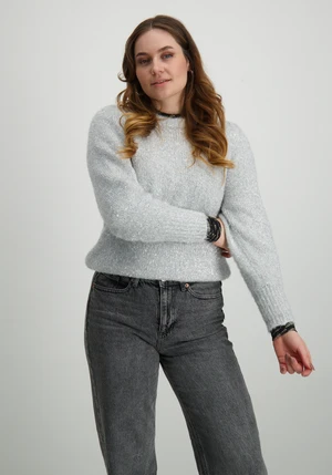 Only ONLANNI LS GLITTER PUFF O-NECK KNT 15339595