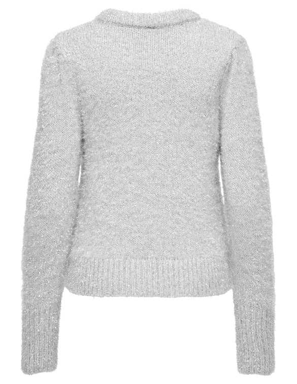 Only ONLANNI LS GLITTER PUFF O-NECK KNT 15339595