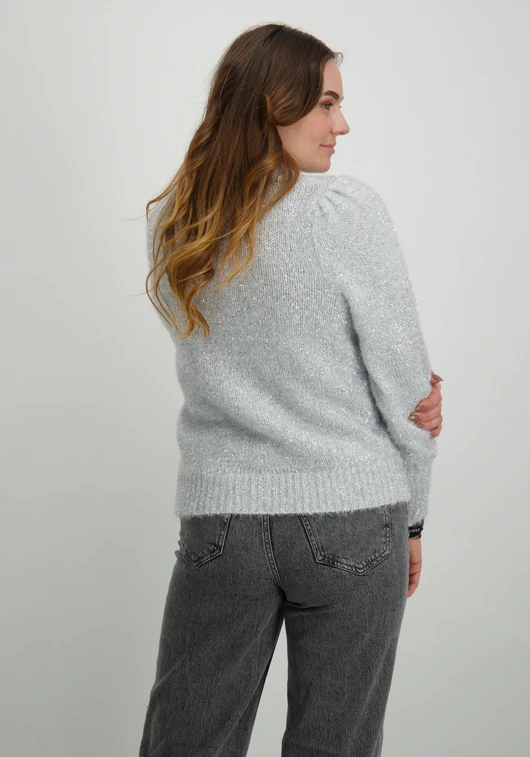 Only ONLANNI LS GLITTER PUFF O-NECK KNT 15339595