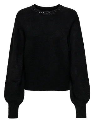 Only ONLAVI LS EMBELLISH O-NECK EX KNT 15323962