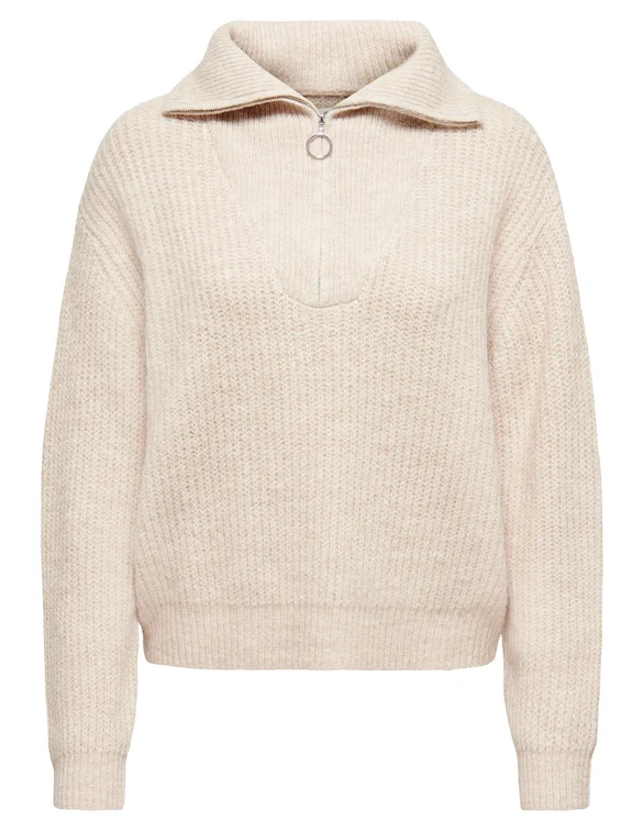 Only ONLBAKER L/S ZIP PULLOVER KNT NOOS 15247008