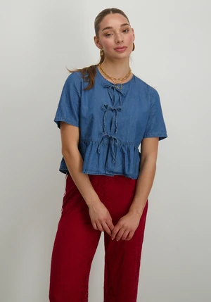 Only ONLBEA SS BOW DNM SHIRT BJ 15344257
