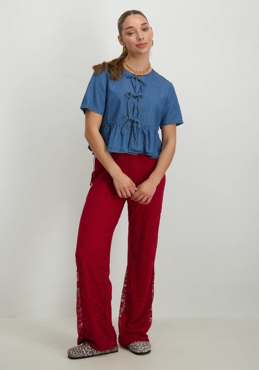 Only ONLBEA SS BOW DNM SHIRT BJ 15344257