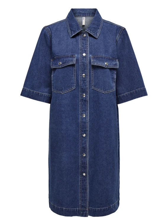 Only ONLBELLE S/S BUTTON DRESS DNM GUA N 15324384