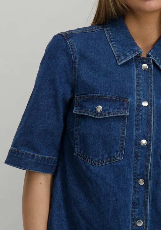 Only ONLBELLE S/S BUTTON DRESS DNM GUA N 15324384