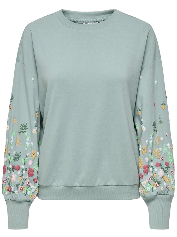 Only ONLBROOKE L/S O-NECK FLOWER SWT NOO 15216364