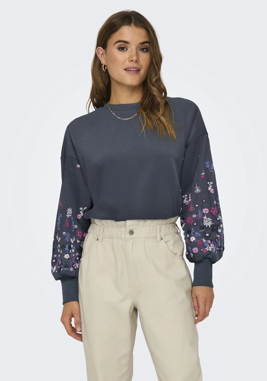Only ONLBROOKE L/S O-NECK FLOWER SWT NOO 15216364