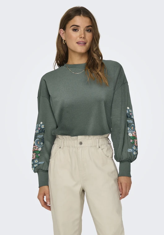 Only ONLBROOKE L/S O-NECK FLOWER SWT NOO 15216364