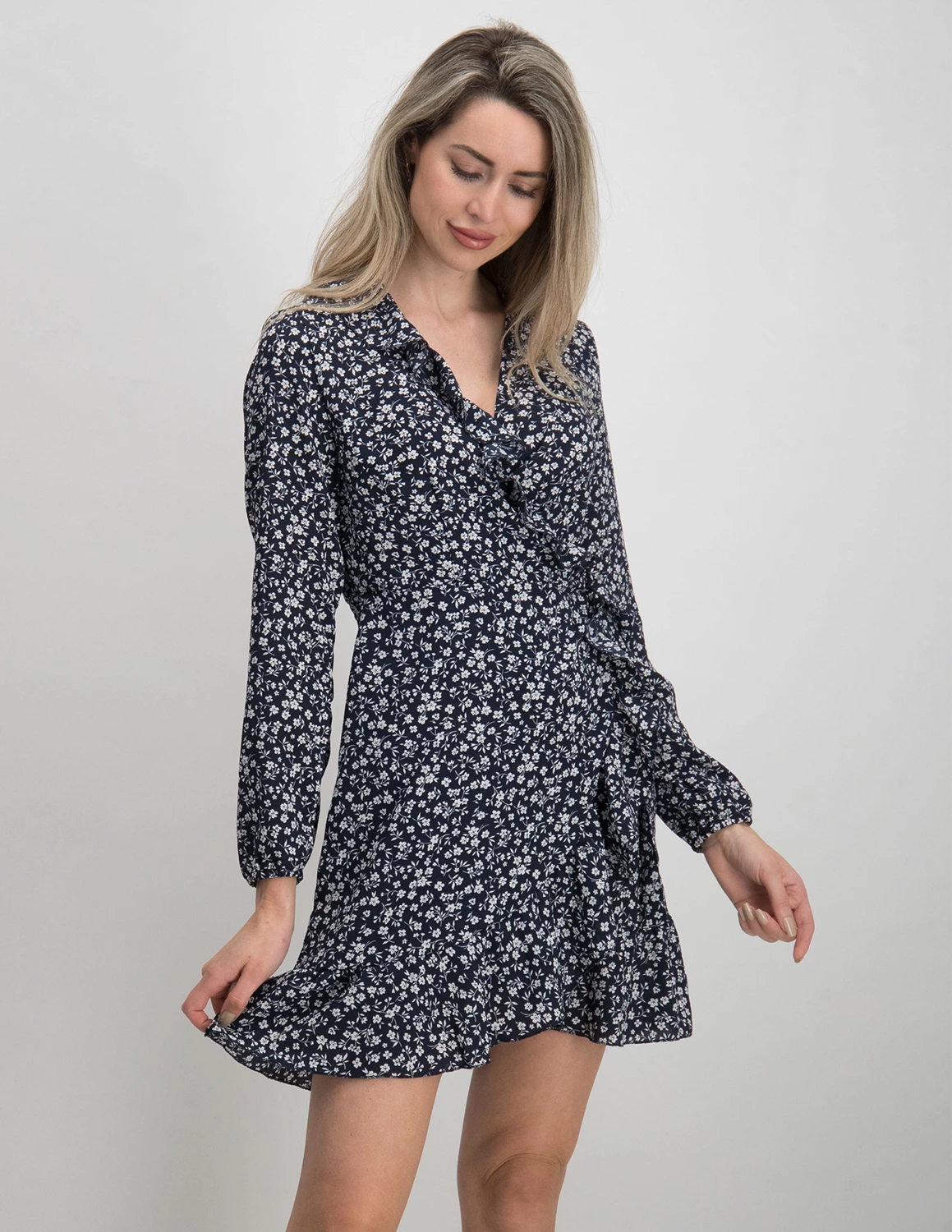 Only ONLCARLY L/S WRAP SHORT DRESS NOOS ...