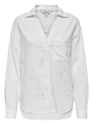 Only ONLCARO L/S LINEN BL EMB SHIRT CC P 15338802