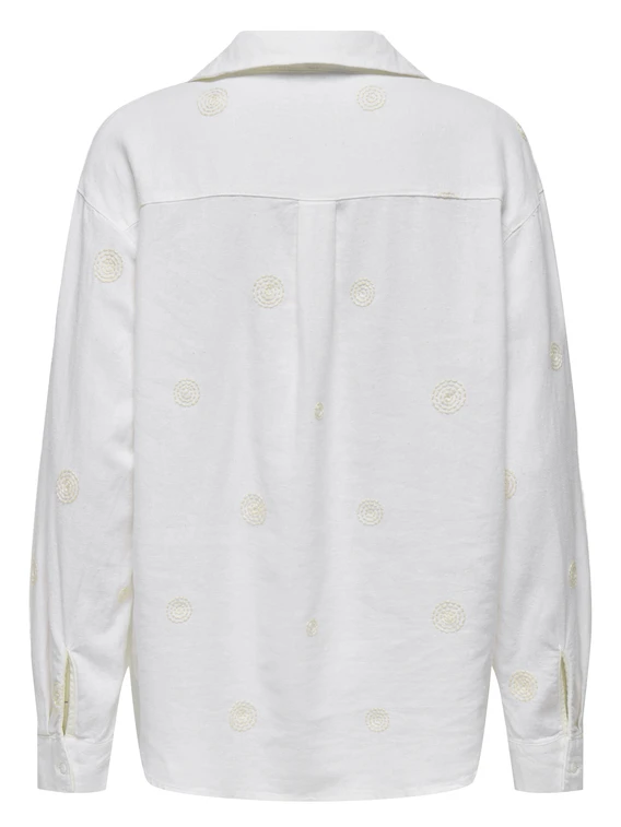 Only ONLCARO L/S LINEN BL EMB SHIRT CC P 15338802