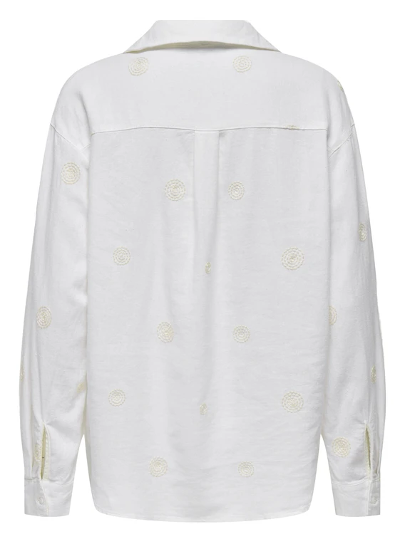 Only ONLCARO L/S LINEN BL EMB SHIRT CC P 15338802