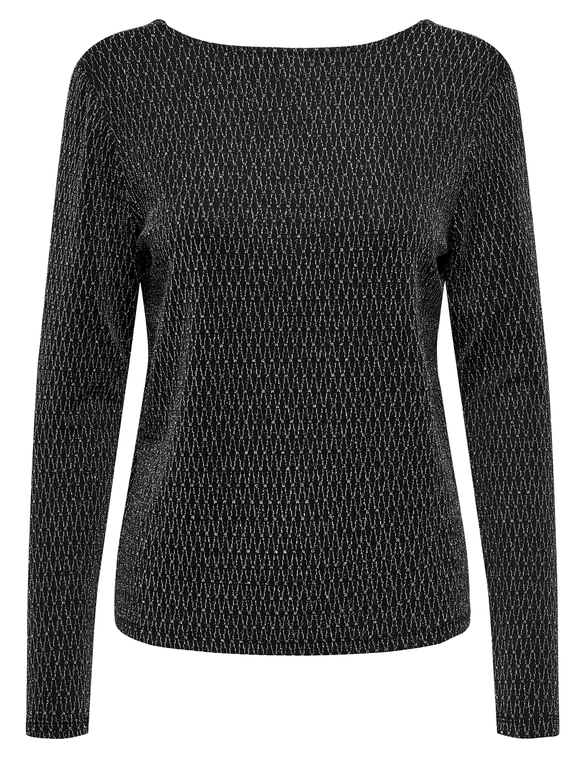 Only ONLCAROL L/S 2-WAY GLITTER MIX TOP 15335984