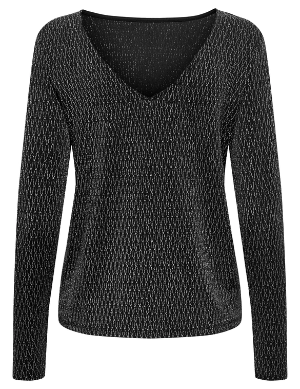 Only ONLCAROL L/S 2-WAY GLITTER MIX TOP 15335984