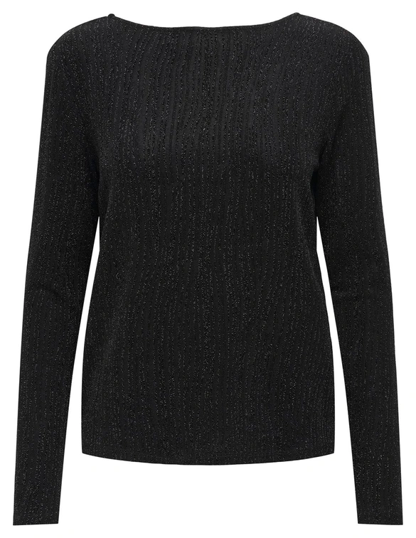 Only ONLCAROL L/S 2-WAY GLITTER MIX TOP 15335984