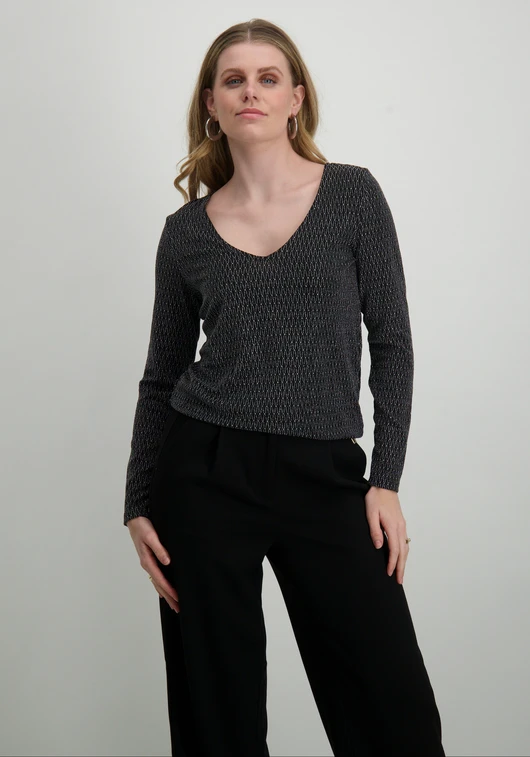 Only ONLCAROL L/S 2-WAY GLITTER MIX TOP 15335984