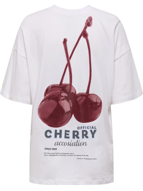 Only ONLCARRIE LIFE S/S CHERRY TOP BOX J 15351644