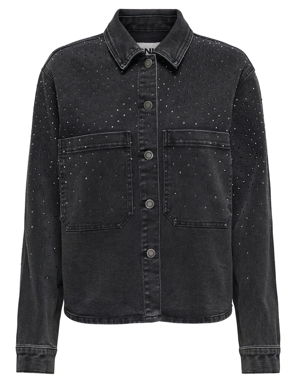 Only ONLCASSIE RHINESTONE LS SHIRT DNM B 15335120