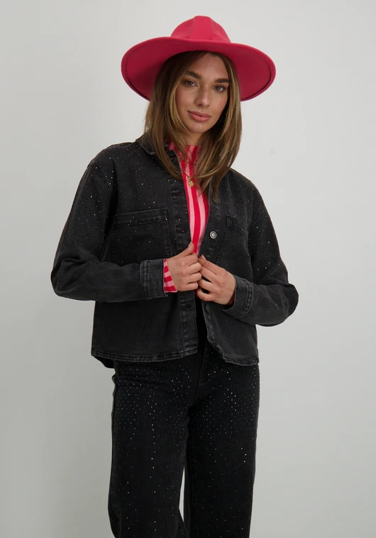 Only ONLCASSIE RHINESTONE LS SHIRT DNM B 15335120