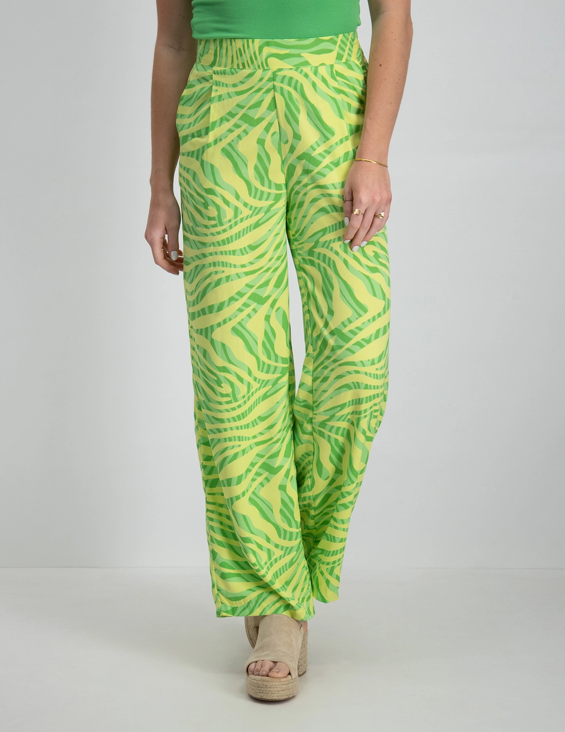 Only ONLCHICAGO LIFE PALAZZO PANT PTM 15296308 groen kopen bij The Stone