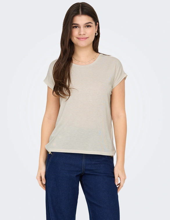 Only ONLCLAUDIA S/S GLITTER TOP NOOS JRS 15318422
