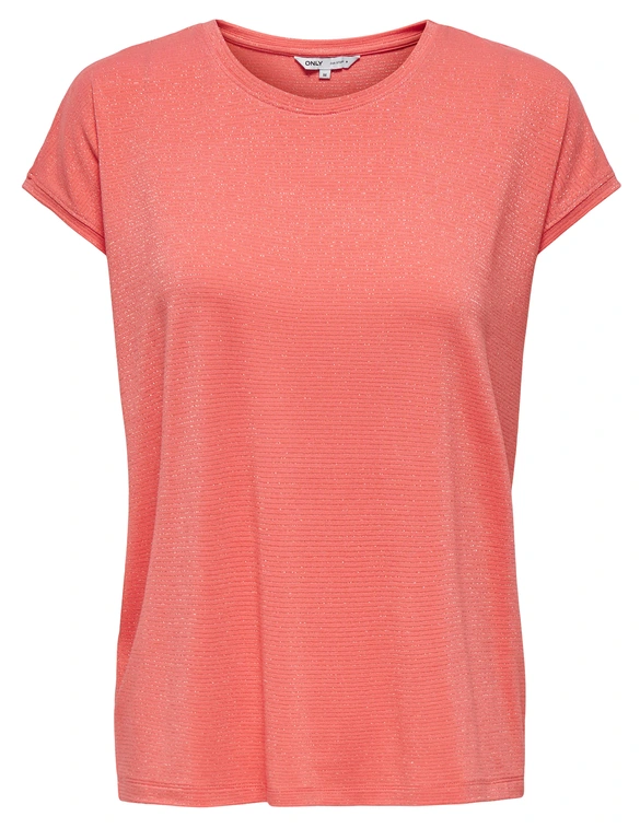 Only ONLCLAUDIA S/S GLITTER TOP NOOS JRS 15318422