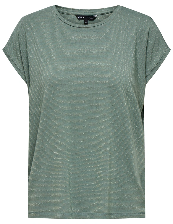 Only ONLCLAUDIA S/S GLITTER TOP NOOS JRS 15318422