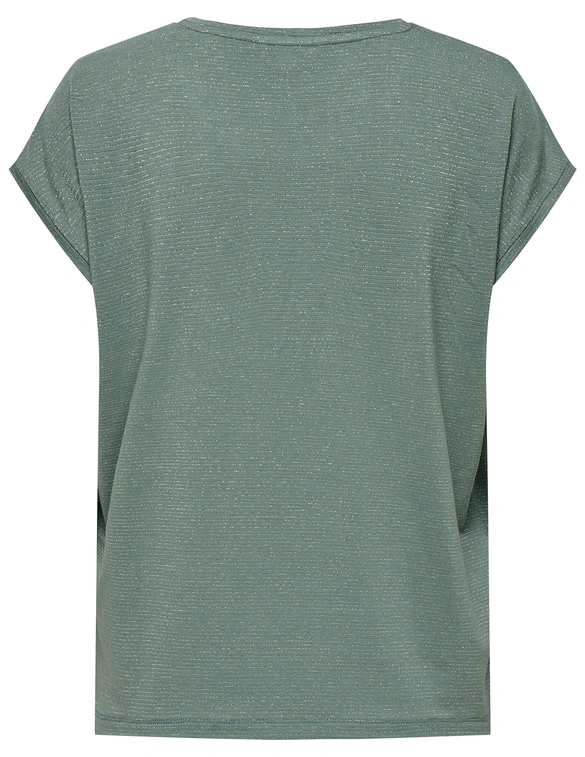 Only ONLCLAUDIA S/S GLITTER TOP NOOS JRS 15318422