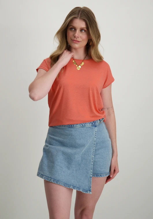 Only ONLCLAUDIA S/S GLITTER TOP NOOS JRS 15318422