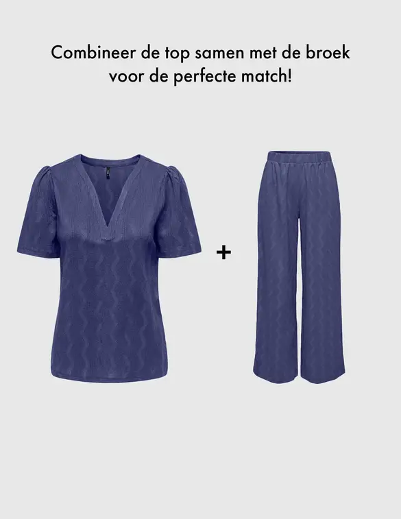 Only ONLDIA S/S V-NECK PLEAT TOP CS JRS 15333479