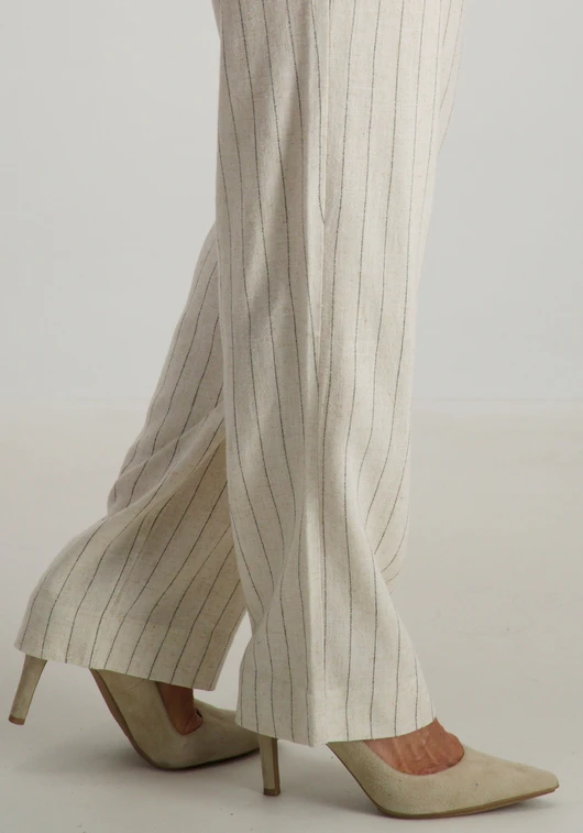 Only ONLDOLA HW PINSTR LINEN BL STR PANT 15318497