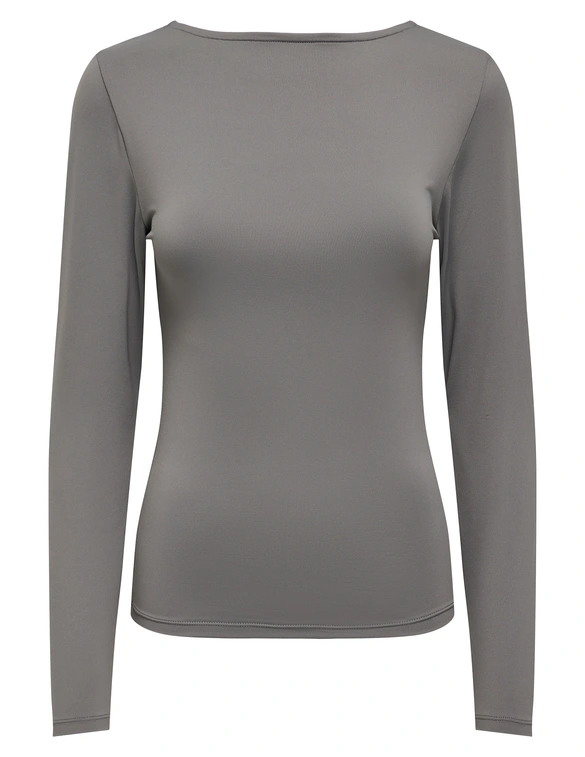 Only ONLEA L/S 2-WAY DEEP NECK TOP JRS N 15302647
